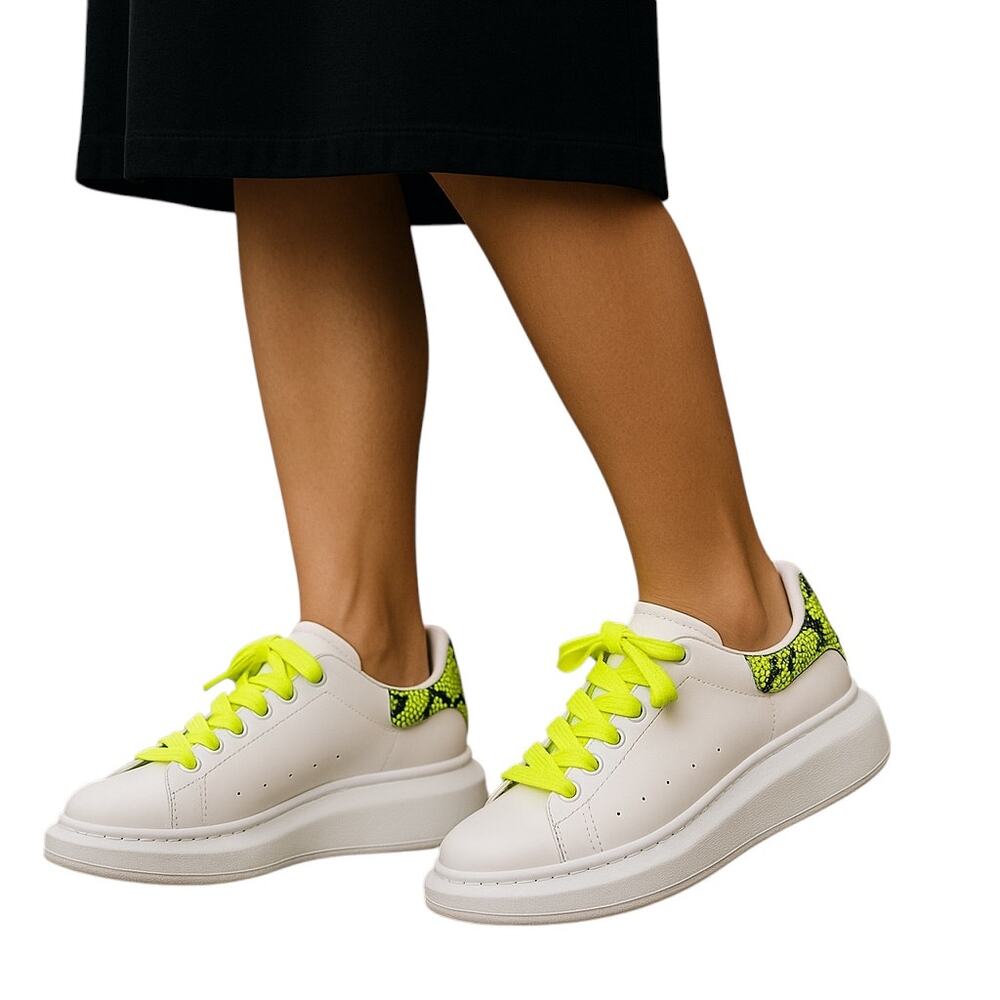 ALexander Mcqueen Oversized Python Print Sneakers… - image 1